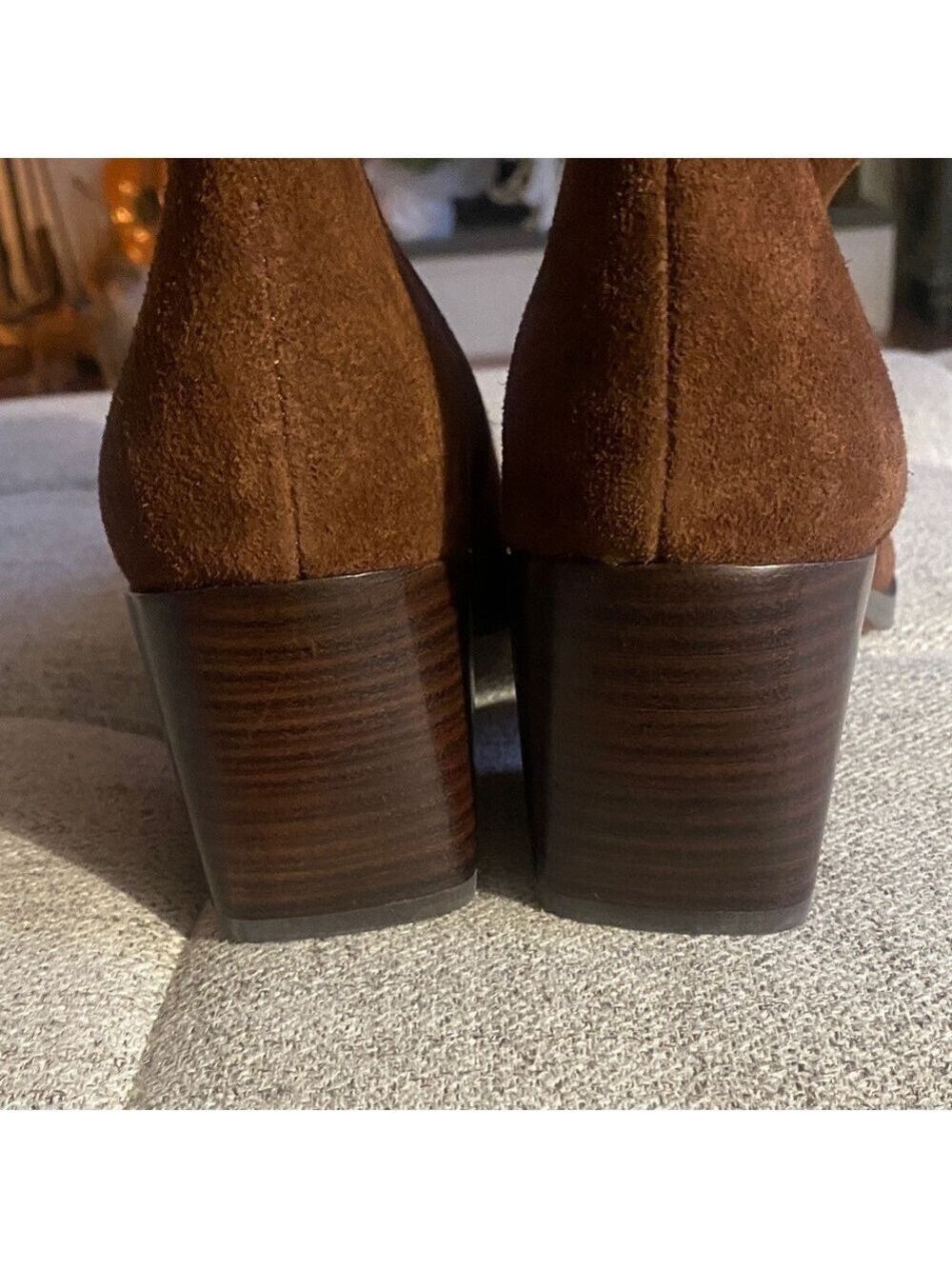 Madewell The Ardin Ankle Boot Brown Suede, Tapered Toe, Block Heel 9.5 NWOB - Picture 12 of 14
